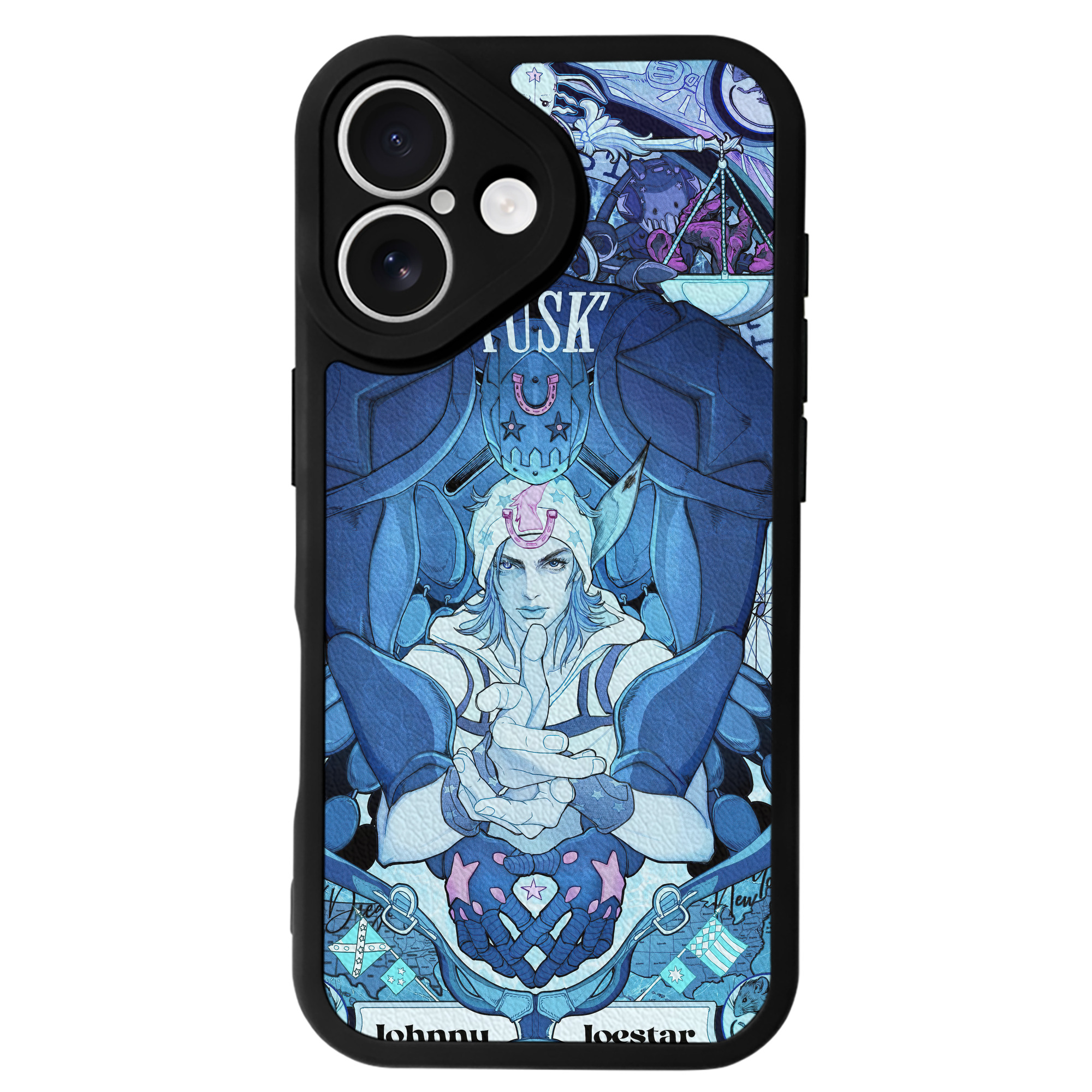 （画像用） ジョジョの奇妙な冒険 JoJo's Bizarre Adventure 【iPhone 16シリーズ対応】シリコンスマホケース（レザー調） 材質：シリコン